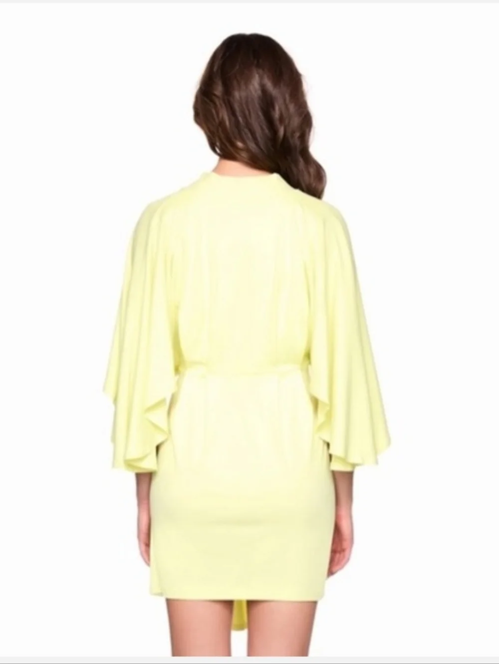 Susana Monaco Lemon Yellow Draped Ibizia Dress